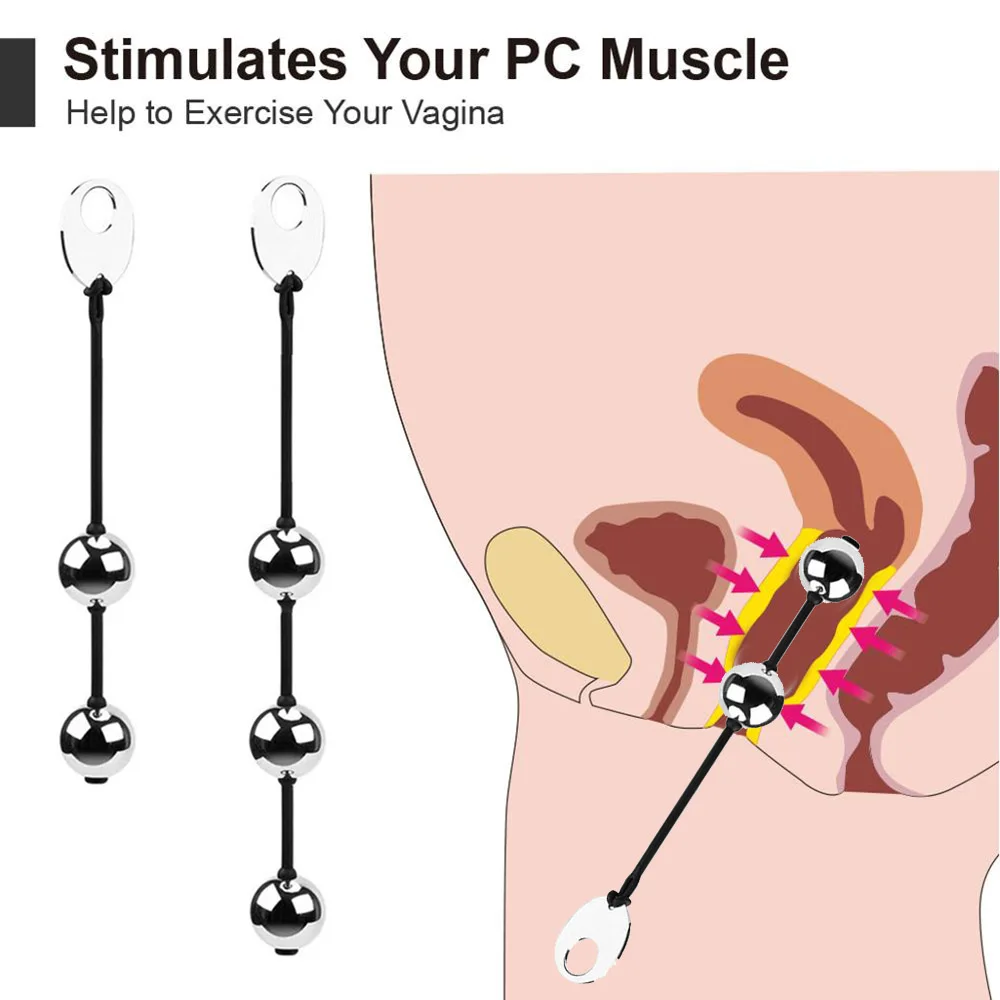Erotic Weighted Vaginal Egg Geishaball Kegel Exerciser Metal Ben Wa Ball Anal Beads Buttplug Adult Sex Toys for Woman