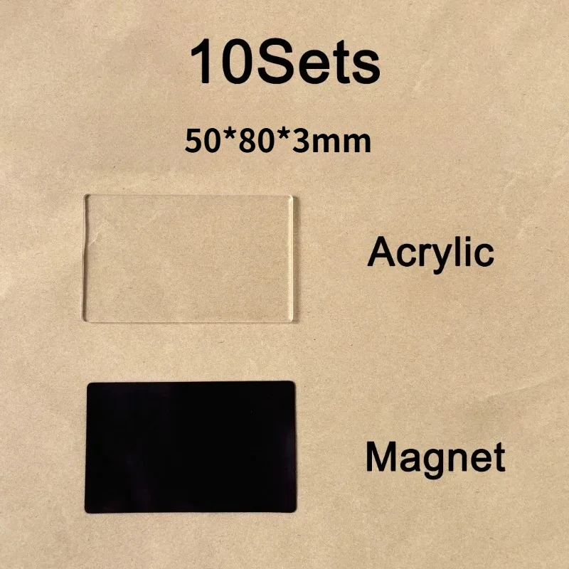 DIY Home Decor: Transparent Acrylic Magnet Set (5/10pcs)
