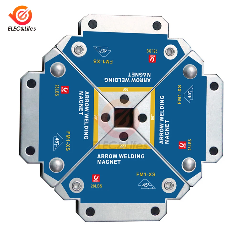 Hot 4pcs 50KG Magnetic Welding Holders Angle Solder Arrow Magnet Weld Fixer Positioner Ferrite Holding Auxiliary Locator Tools
