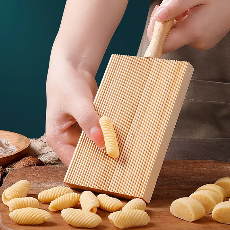 Wooden Butter Table Popsicles Wooden Garganelli Board Natural Wood Practical Pasta Gnocchi Macaroni Board Making Handmade
