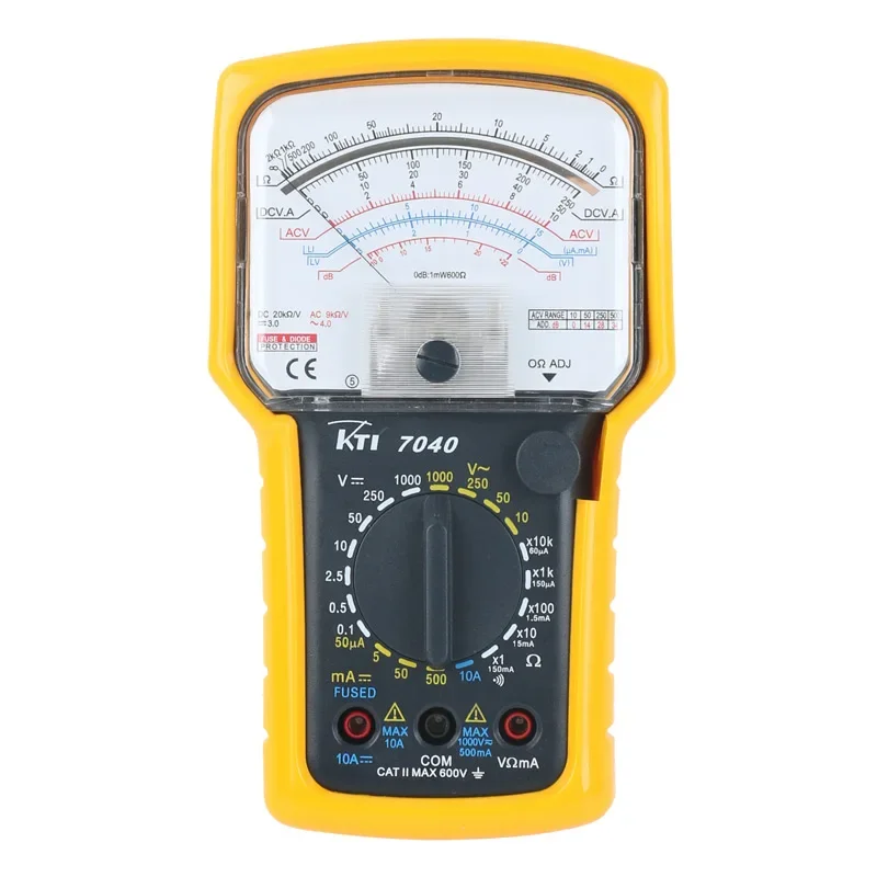 

KT7040 High Precision High Sensitivity Pointer Multimeter Ohm Test Meter Analog Multimeter Diode Testing CAT