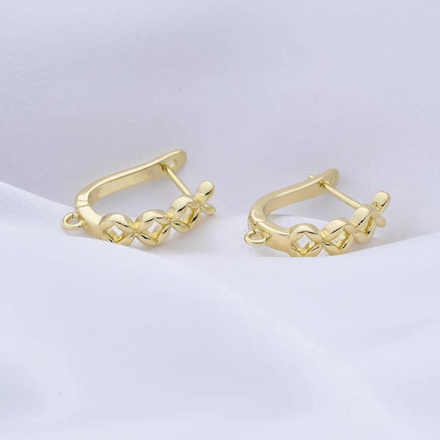 Earrings Hooks Jewelry Making  Brass Earring Making Accessories - 14k Gold  Plated U - Aliexpress