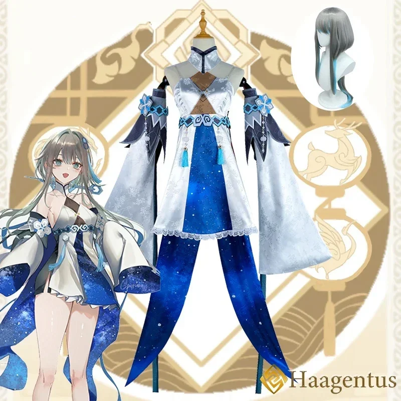 

Haagentus Cosplay Costume Impact Adult Carnival Uniform Wig Anime Halloween Costumes Women Game