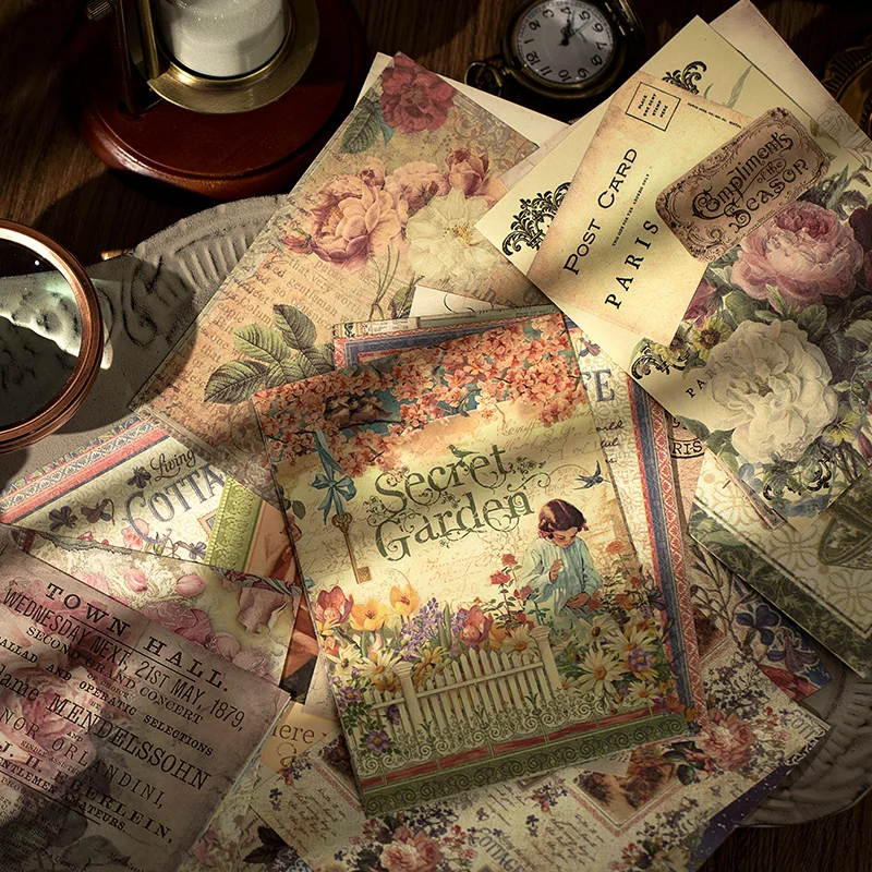 бумажные салфетки в винтажном 