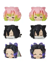  Genuine Original Cute Demon Slayer Figure Kochou Shinobu Sleeping Figure Kanroji Mitsuri Model Toy Iguro Obanai Figuine 