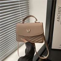 Lucky butterfly bag women's new fashion solid color simple texture trend beautiful casual shoulder messenger bag portable small - Image 5