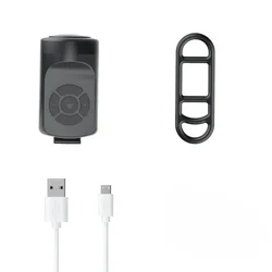 Electric Bicycle Bell - USB Rechargeable Waterproof Horn with Safety Ring (Bike Horn Black)