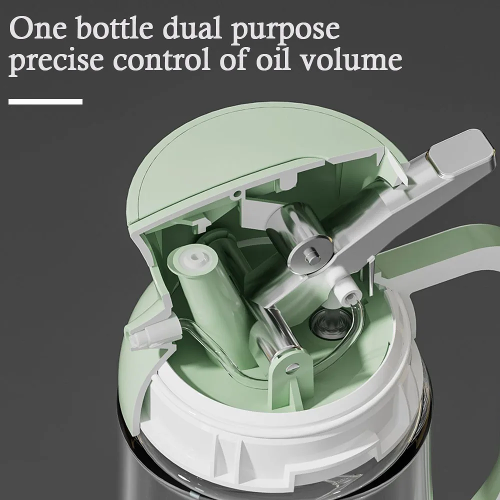550ML Automatic Press Oil Bottle Anti-leak Reusable Olive Oil Sprayers For Baking