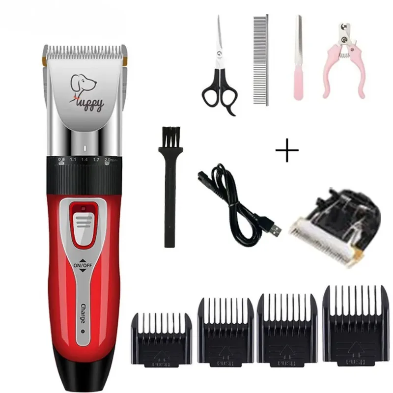 Dog Cat Clipper Hair Clippers Grooming Haircut Pet Shaver Full Set Pets Rechargeable Professional Cutter Shaver Cutting Machine