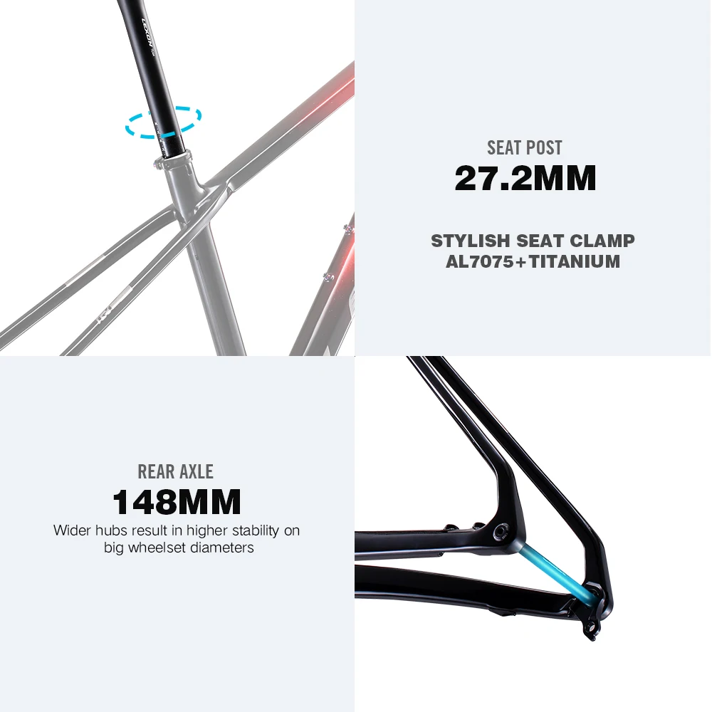 LEXON STRIVE Carbon MTB Frame 29er Mountain Boost 148x12mm Axle Ultralight Carbon Frames 15/17/19inch 29er Bicycle Part Frameset