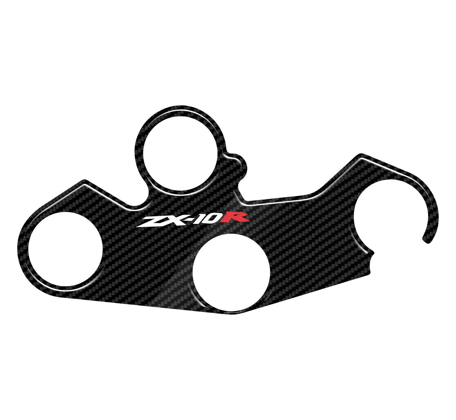 

3D Motorcycle Carbon Fiber Pattern Top Triple Clamp Yoke Sticker Case for KAWASAKI ZX10R ZX10 R ZX-10R 2016-2020 2017 2018 2019