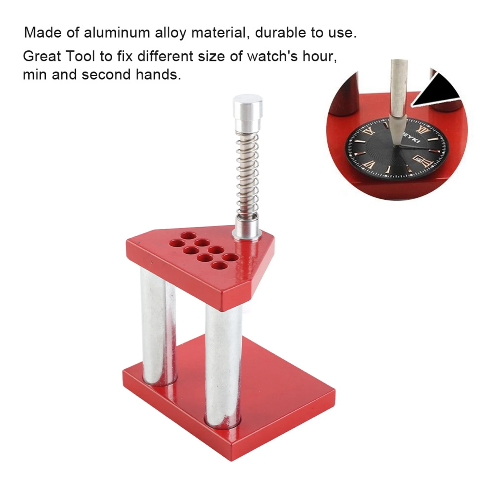 Enhanced Watch Repair Tool Kit with Hand Plunger and Alloy Steel Components, Includes 10 Plastic Dies