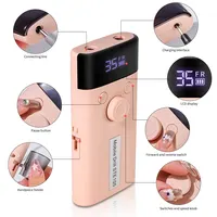 35000RPM Portable Rechargeable Nail Drill Machine With LCD Display Nails Sander For Manicure Acrylic Gel Polish Nail Tools 2