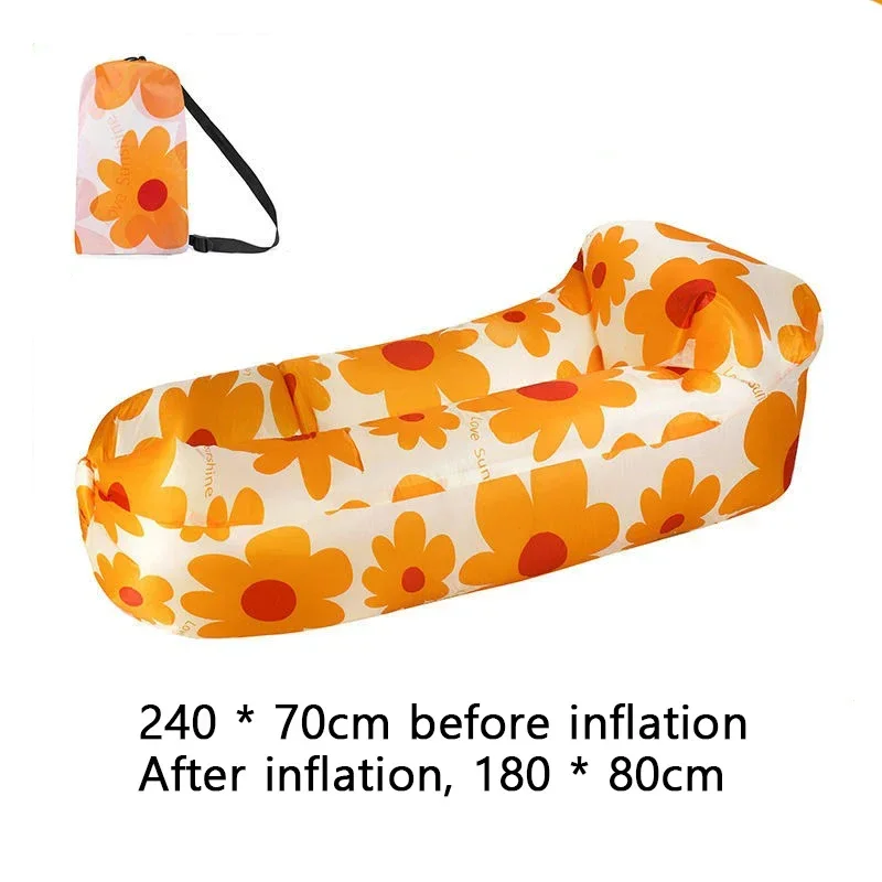 Beach Lounger Air Portable Inflatable Sofa Bed Furniture Rest Reclining Chair Camping Equipment 2 Seat Outdoor Garden Loungers