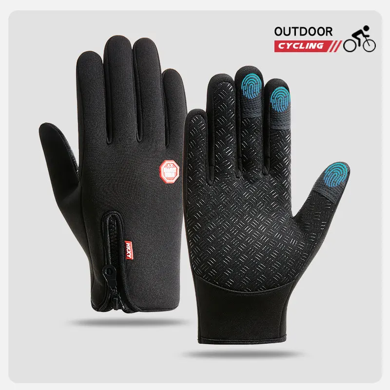 Unisex Waterproof Thermal Cycling Gloves with Touchscreen Capability