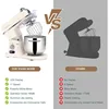 7.4QT Commercial Stand Mixer 800W with NSF Certified and Aluminum Die Casting, Kitchen Electric Mixer Metal Food Mixer Stainless 2