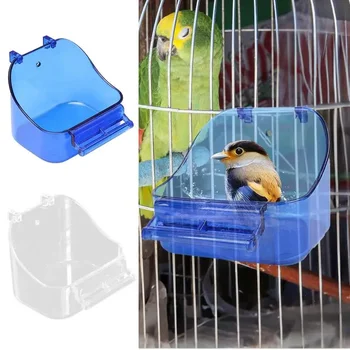 Bagno per uccelli per gabbia Vasca da bagno per pappagalli Gabbia per uccelli Vasca da bagno per uccelli Piscina comoda spessa e robusta per pappagalli calopsitte Uccelli piccoli