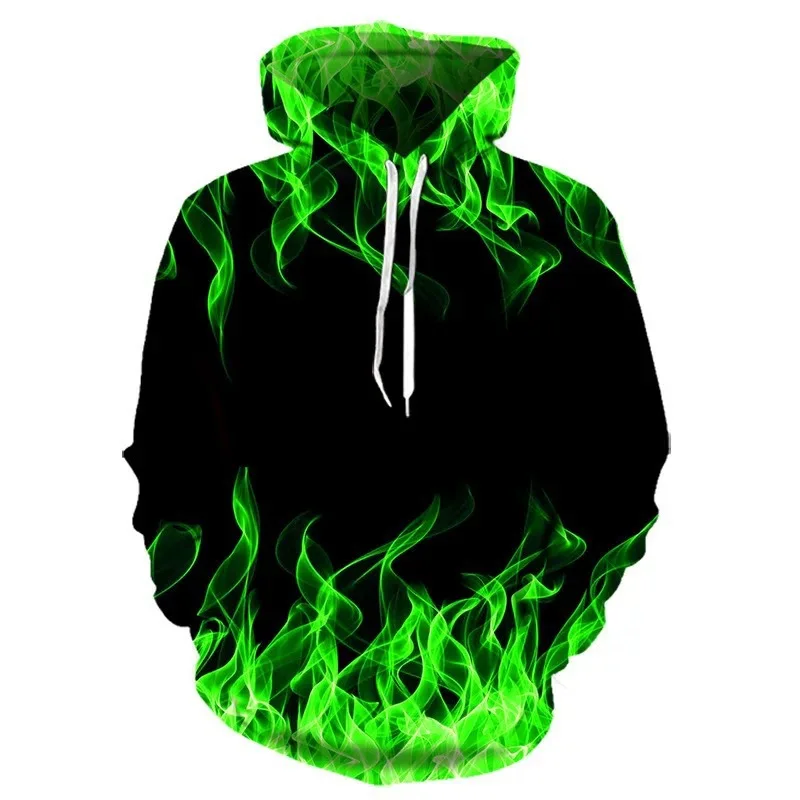 

Hoodies Multicoloured Flames 3d Print Sweatshirts Men Women Unisex Hooded Oversized Hoodie Fashion Kids Sweatshirt Clothing Coat