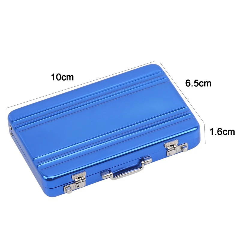 Aluminum Storage Box Business ID Credit Card Holder Mini Suitcase Bank Card Box Holder Jewelry Case Organizer Rectangle