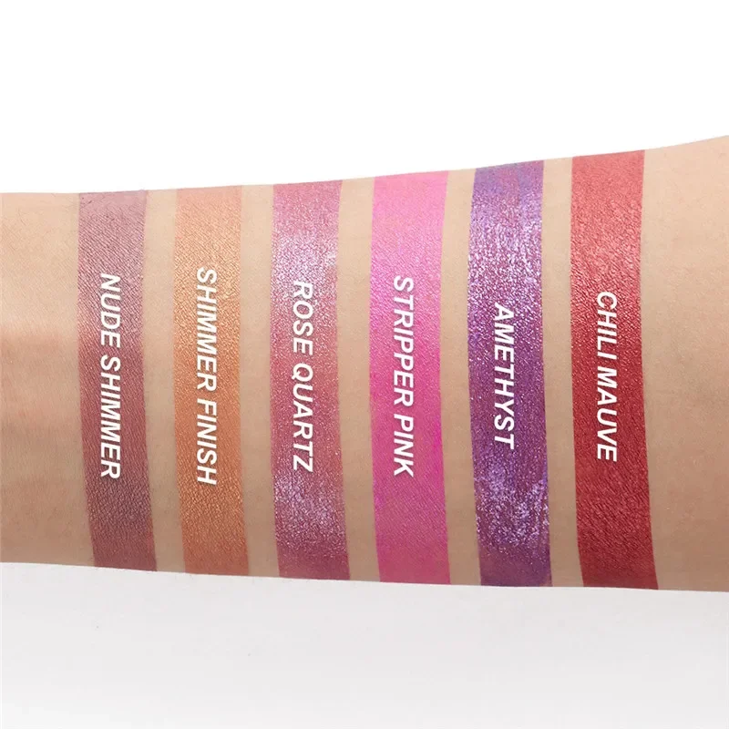 Metallic Glitter Liquid Lipstick Makeup Waterproof Metallic Lip Gloss Long-lasting Shimmer Metal Lip Glaze Tint Charming 4