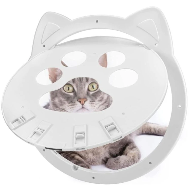 Pet Dog Screen Door Flap Lockable Cats Door for Existing Screen