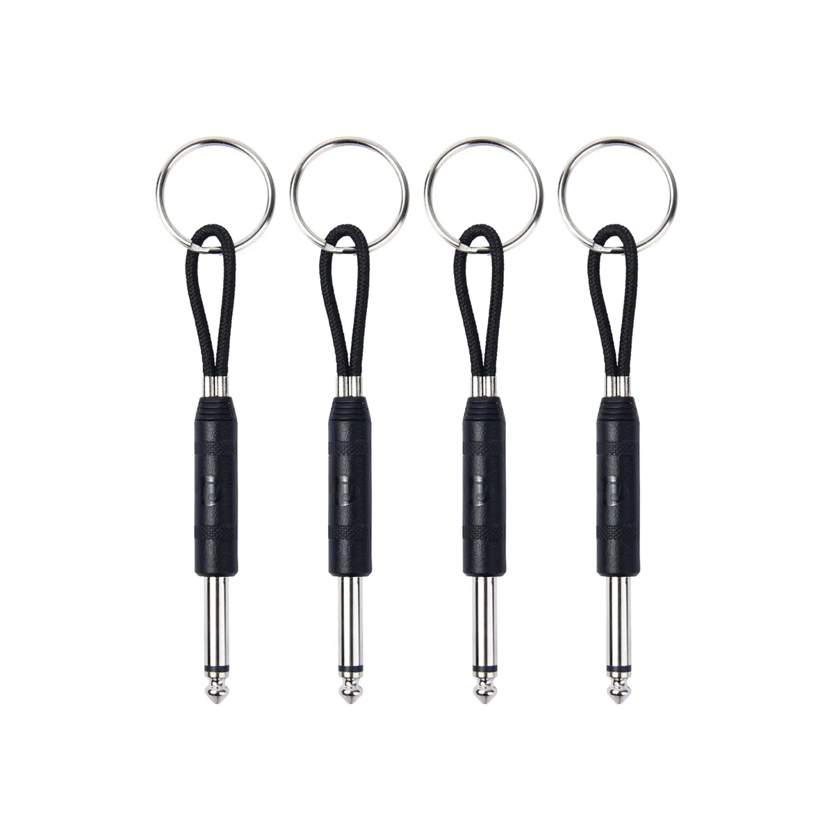 

4Pcs Guitar Plug Keychain for Marshall Amp Key Holder,for Fender Jack Holder,for Marshall Jack Key Holder,Black