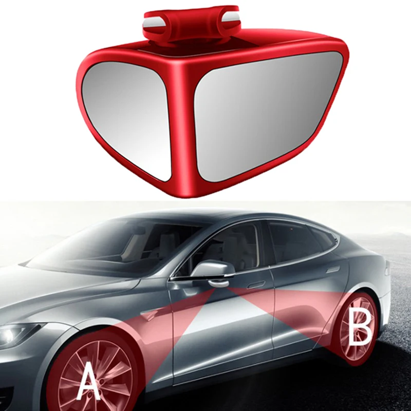 

Car Reversing Small Round Mirror Front And Rear Wheel Wide-Angle Mirror Double-Sided Auxiliary Rearview 360 Degree Blind 1 Pcs