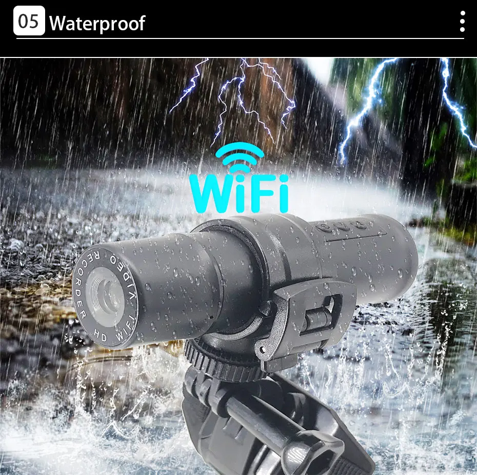 Wireless Waterproof Sports Dv FHD 1080p Connected Camera Mountaineering Riding Helmet Electric Wifi Motorcycle Dash Cam action camera drone