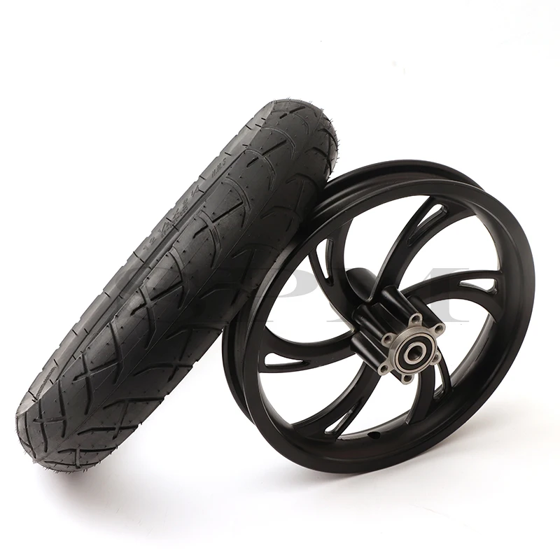 12 1/2X2 1/4 Wheel Tire & Inner Tube & Black Rim Set Fit for Electric scooters E-bike folding bicycles Motorcycle Accessories