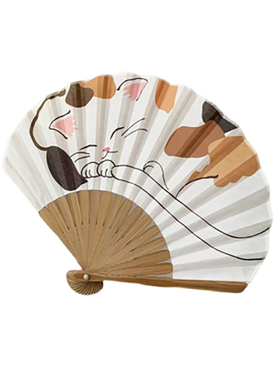 Portable Hand Painted Colorful Foldable Fan, Chinese Style Art Craft Gift, Wedding Party Decoration