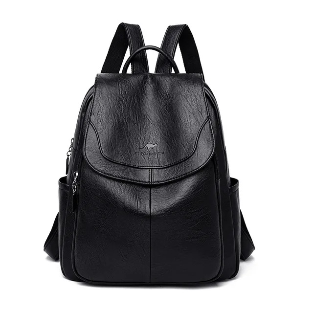 Genuine women leather backpack fashion female shoulder bag sac a dos ladies bagpack mochilas school bags