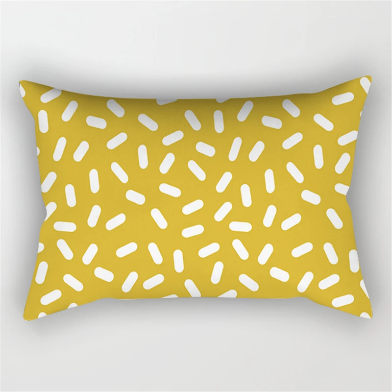 30x50cm Yellow Geometry Pillowcase Decor Sofa Cushion Pillowcover Polyester Pillow Cases for Home Decor Bedding Cushion Cover 
