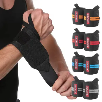 AOLIKES Fitness Wrist Wraps Weight Lifting Gym Wrist Straps Cross Training Padded Thumb Brace Strap Power Hand Support Wristband