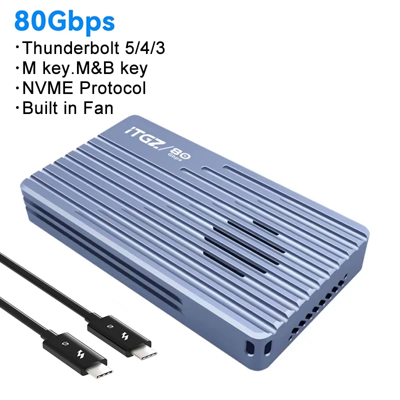 Thunderbolt 5 80Gbps M.2 NVMe SSDエンクロージャ 71ElGciMPDL._UF350,350_QL80_.jpg