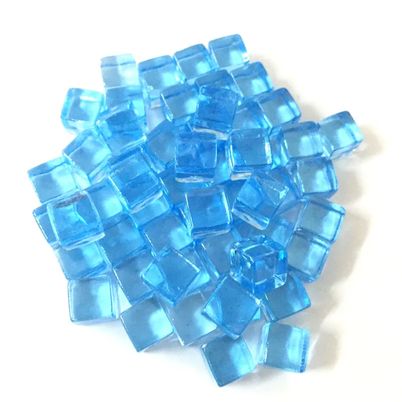 Vibrant Multicolor Crystal Dice Set - 50 Piece Collection