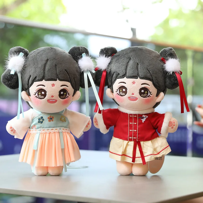 Kawaii 28cm Idol Doll Anime Plush Star Dolls Cute Stuffed Figure Toys Cotton Baby Doll Kids Plush Toy Fans Collection Gift