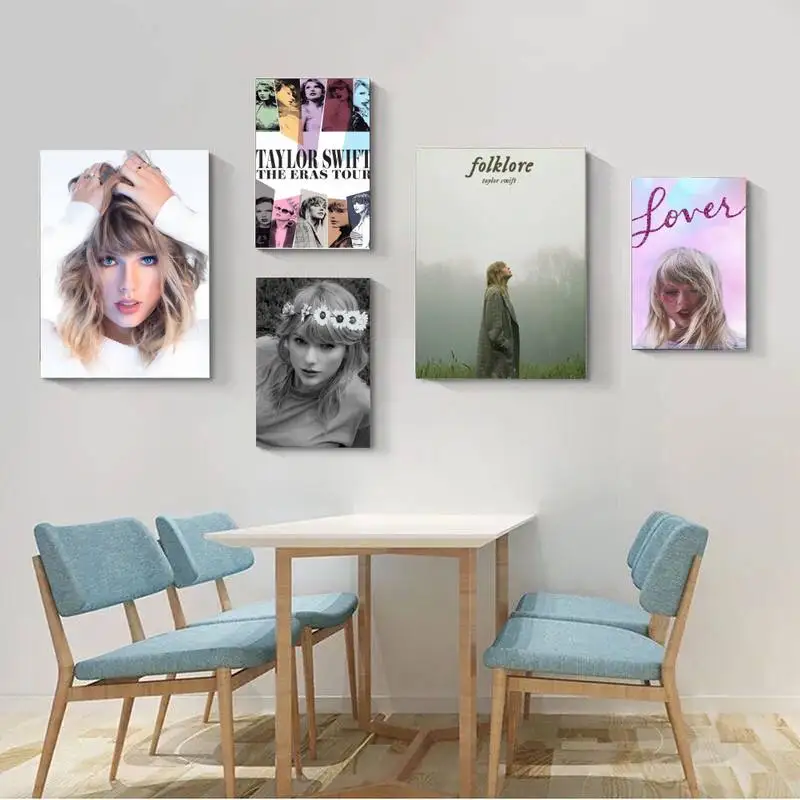 Pop Singer Taylor-Swift Album Poster Vintage Room Home Bar Cafe Decor Poster Adesivi Murali