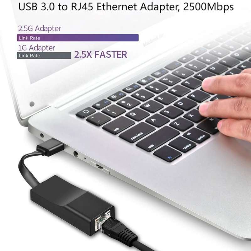 USB 3.0 ̴  Ʈũ ī, USB 3.0 To RJ45 2500Mbps LAN ͳ ̺ (Windows/Mac OS, Linux )