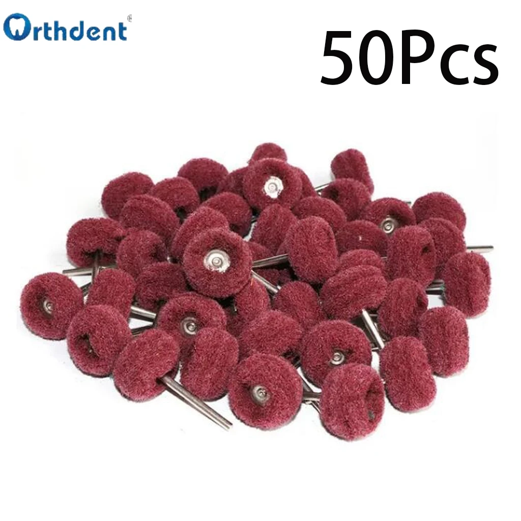 S9be852bbb1794a328a00000c0e031f68u 50Pcs Dental Polishing Brush Wheel Rotary Tools 2.35mm HP Shank Wool Goat Cotton Mini Drill Abrasive Brush for Dremel Rotary Mallzona