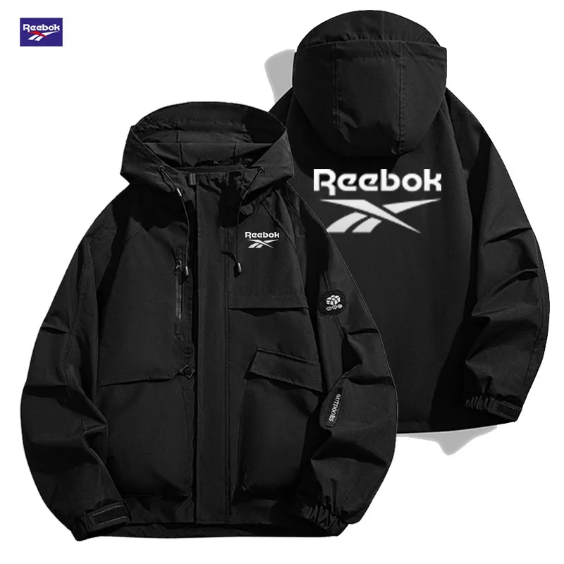 Reebok Men's Windproof and Waterproof Jacket, Suitable for Spring and Autumn Seasons. The Top Choice for Cyclists, Hikers and Ca
