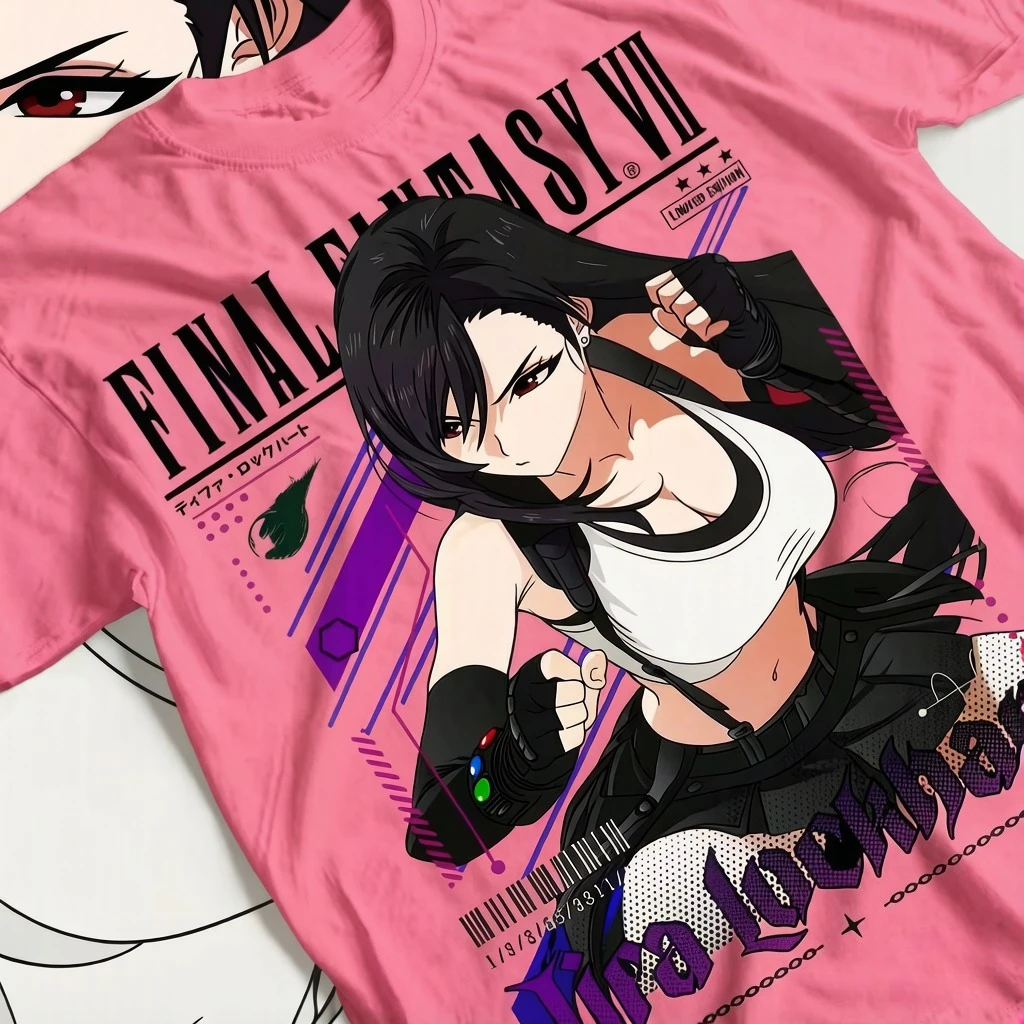 Summer 2026 Tifa Lockhart Graphic Tee – Oversized Cotton T-Shirt
