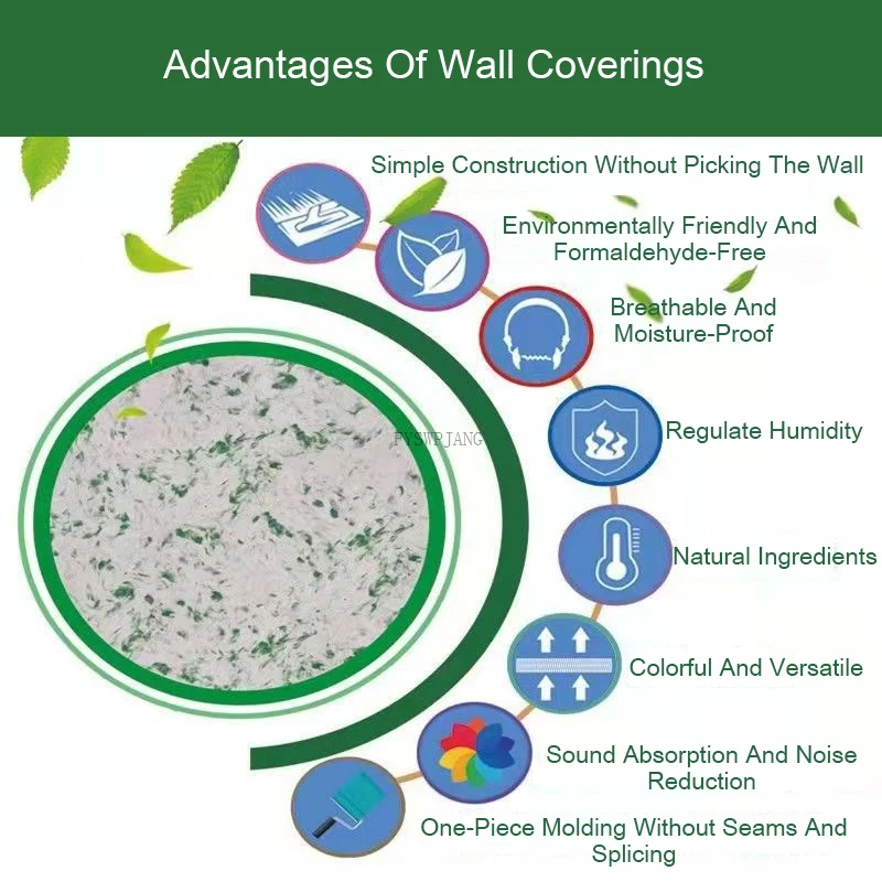 Wall Mud Wall Renovation Paint Coating Covering Plant Fiber Mud Repair Decoration Ecological Paint Wallpaper