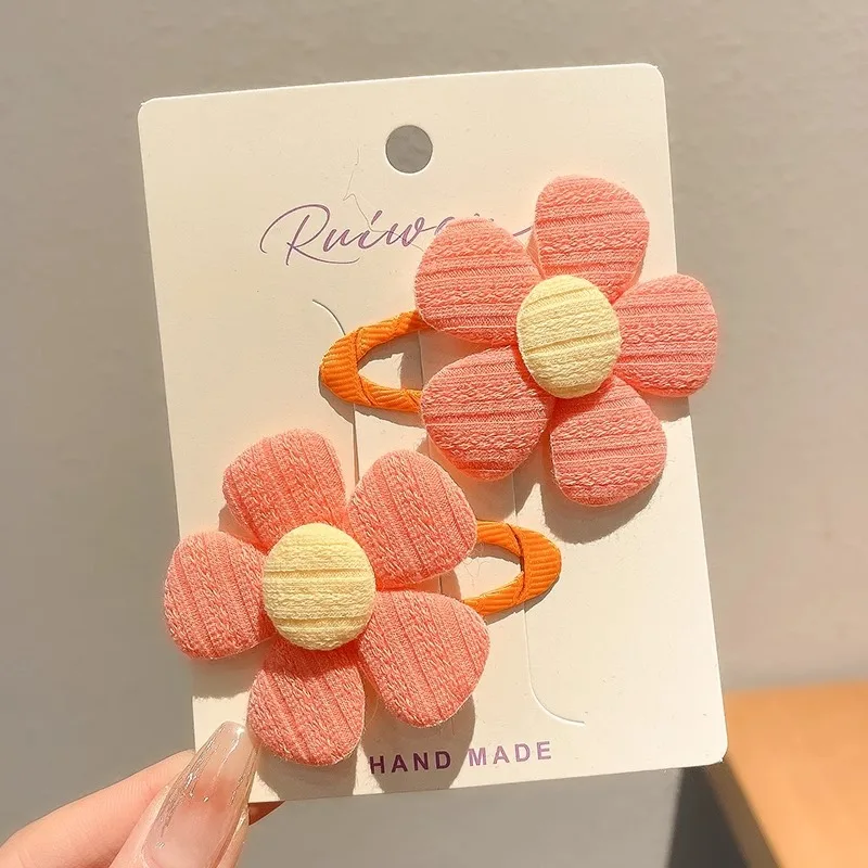 Korean Style Hair Clips Girls Cute Flowers Hair Accessories Candy Color Style Hair Clips Toddler Hair Wear Headdress 5