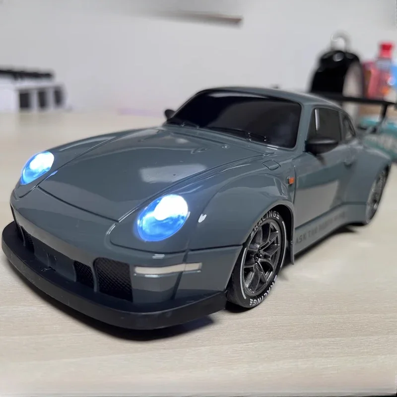 NEW 1/24 GTR 4WD Throttle LED Light High Speed RC Car Advanced Drift Car Model Gift Toy 2