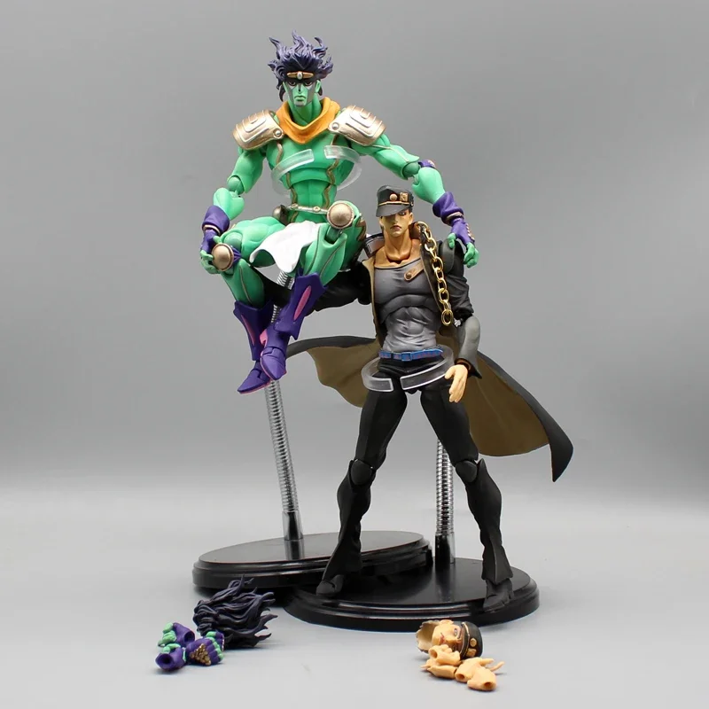 

25cm Jojo's Bizarre Adventure Kuj Jtar Star Platinum Anime Figurine Star Platinum Gift Model Articular Mobility Desktop Statue