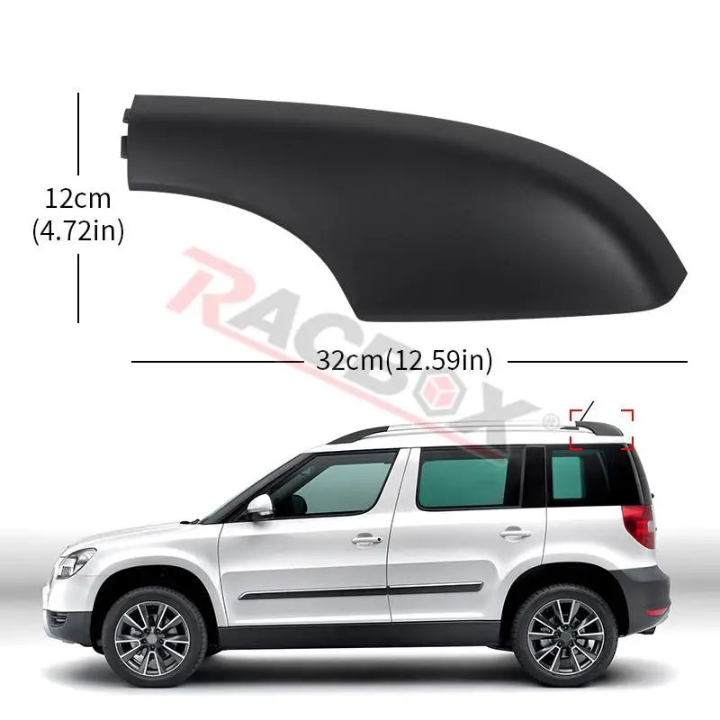 Car Exterior Parts Roof Rack Cover Roof Luggage Bar Rail End Cover Shell For Skoda Yeti SUV 2009-5LD860145 5LD860146 5LD860149 5LD860150-GT5