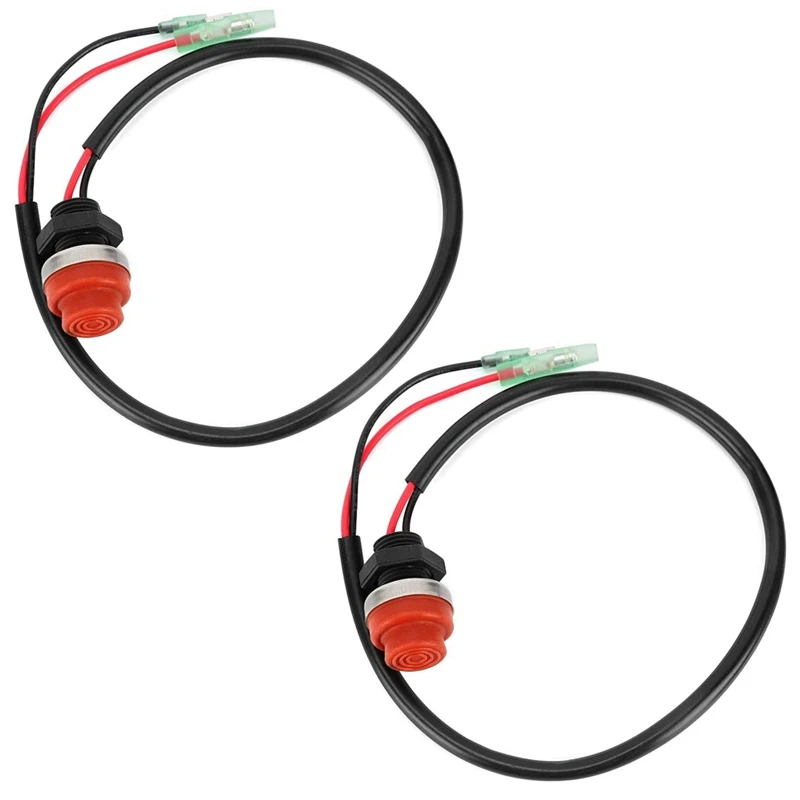 2X Universele Boot Buitenboordmotor Motor Start Kill Switch Keyless Drukknop, Van Toepassing Op Alle Voor Yamaha Schepen