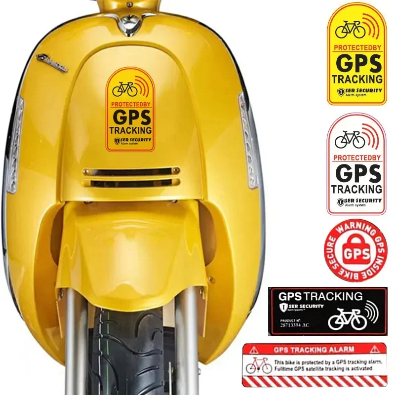 Gps Tracking Alarm Sticker Reflective Bicycle Warning Sticker Anti-Theft Decal for Motorcycle Scooter Car Warning Wholesale 6
