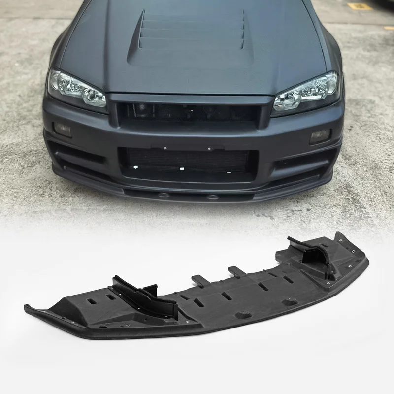 Diffuser On A Gt R R34 PP Plastic For Skyline R34 GT-R BNR34 V-Spec Front Under Cover Diffuser ...