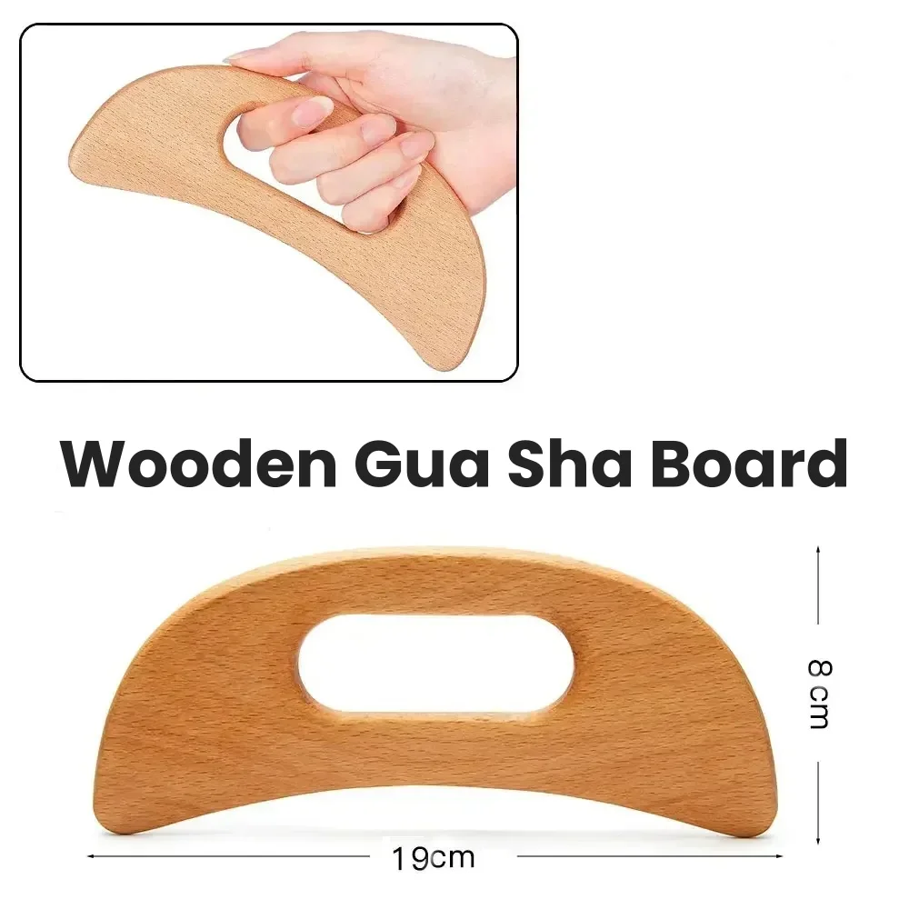Wooden Massage Roller Gua Sha Massage Board Foot Face Shoulder Neck Hand Push Roller Massager Therapy Soothing Body Massage Tool